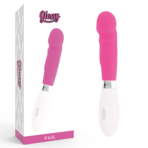 Glossy Paul — Realistic Vibrator, Waterproof, Pink — Realistic Vibrators