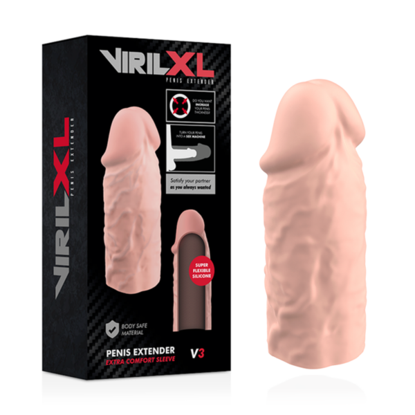 VirilXL Liquid Silicone V3 — Penis Extension Sleeve, Natural — Penis Accessories — view 9