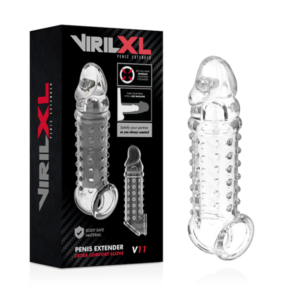 VirilXL V11 — Penis Extension Sleeve, Transparent — Penis Accessories — view 3