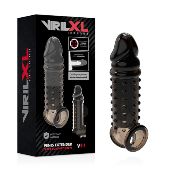 VirilXL V11 — Penis Extension Sleeve, Black — Penis Accessories — view 3