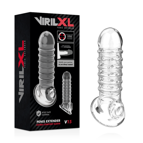 VirilXL V15 — Penis Extension Sleeve, Transparent — Penis Accessories — view 4