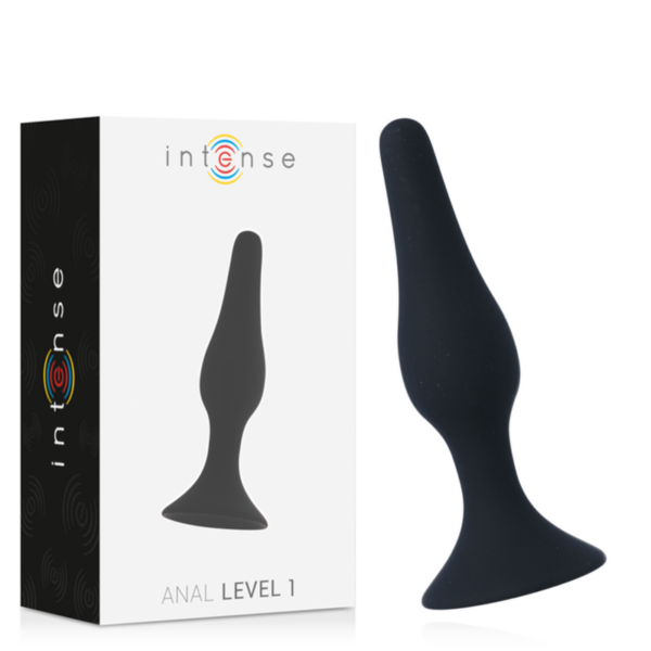 Intense Anal Level 1 — Butt Plug, Silicone, 10.5 cm, Black