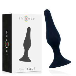 Intense Anal Level 2 — Butt Plug, Silicone, 11.5 cm, Black