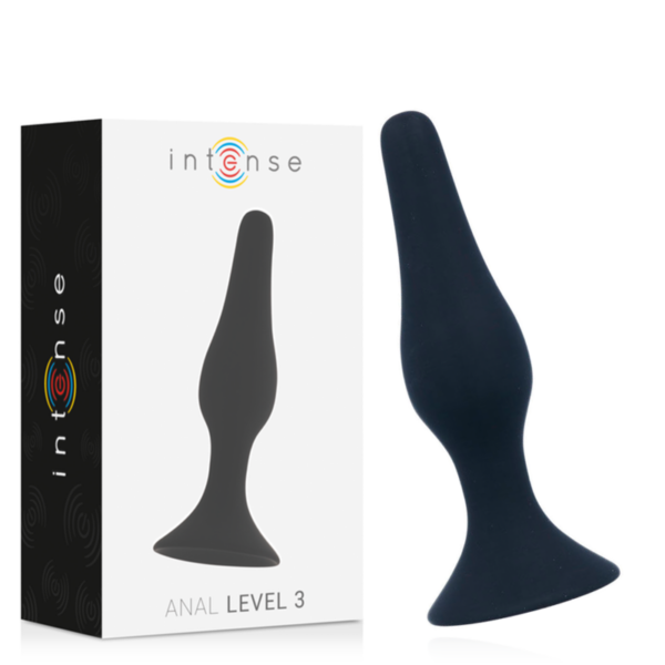 Intense Anal Level 3 — Butt Plug, Silicone, 12.5 cm, Black