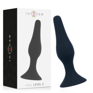 Intense Anal Level 4 — Butt Plug, Silicone, 15.5 cm, Black