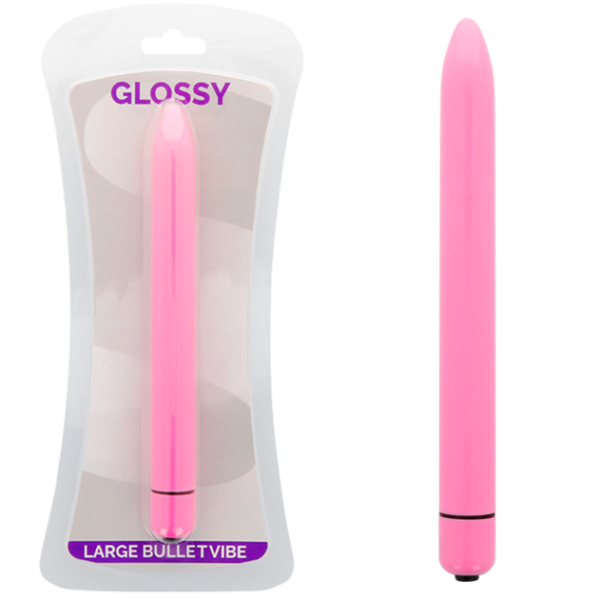 Glossy Slim — Vibrator, Large, Deep Rose — Classic Vibrators