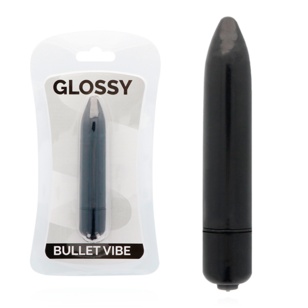 Glossy Thin Vibe — Bullet Vibrator, Black — Bullet Vibrators