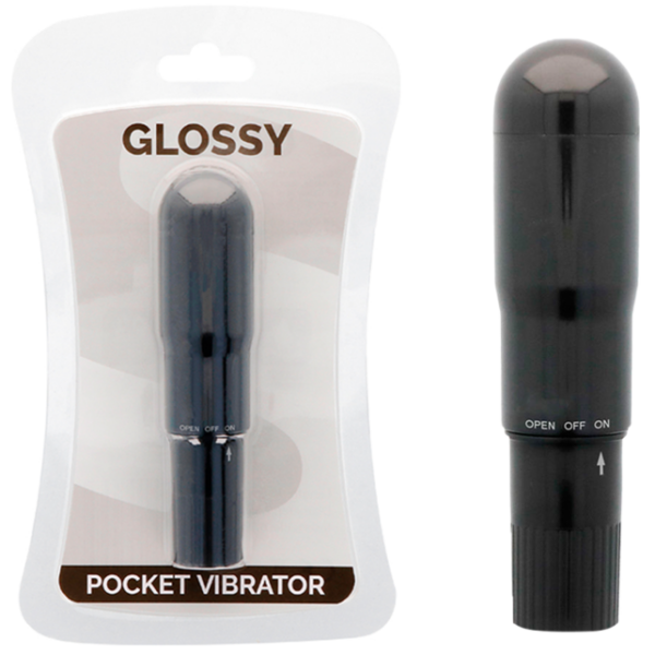 Glossy Pocket — Mini Vibrator, Black — Clitoral Stimulators