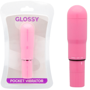 Glossy Pocket — Mini Vibrator, Deep Rose — Clitoral Stimulators