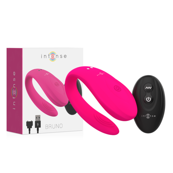 Intense Bruno Partner — Couples Vibrator, Remote Control, Pink — Clitoral Stimulators — view 3