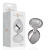 Intense — Jewelled Butt Plug, 9 cm, Silver — Anal