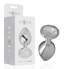 Intense — Jewelled Butt Plug, 7 cm, Silver — Anal