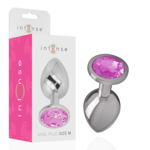 Intense — Jewelled Butt Plug, 8 cm, Pink — Anal