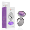 Intense — Jewelled Butt Plug, 9 cm, Violet — Anal