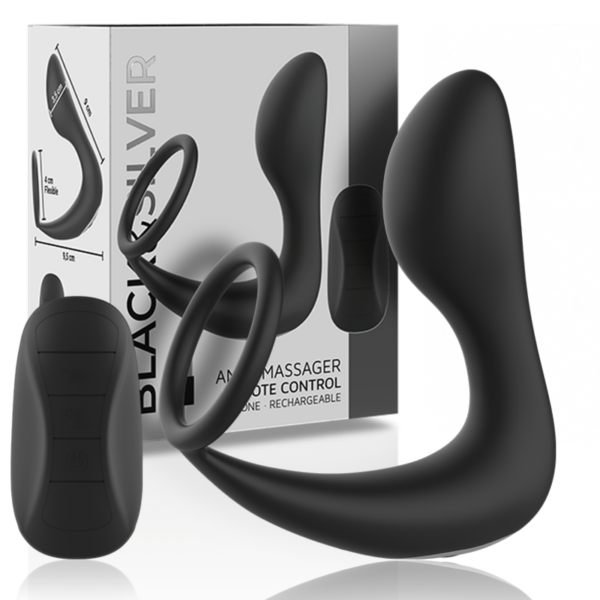 Black & Silver — Prostate Vibrator, Remote Control — Anal — view 6