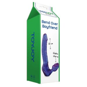 ToyJoy Bend Over Boyfriend — Strapless Strap-On, Silicone, Blue — Non-Vibrating Harnesses — view 2