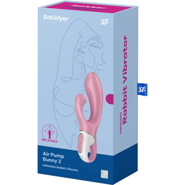 Satisfyer Air Pump Bunny 2 — Rabbit Vibrator, Rechargeable, Pink — Clitoral Stimulators — view 5