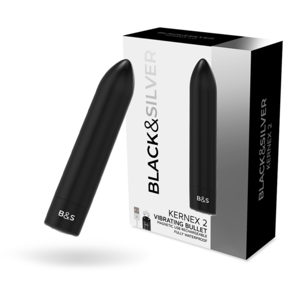Black & Silver Kernex 2 — Bullet Vibrator, Rechargeable, Black — Classic Vibrators — view 6