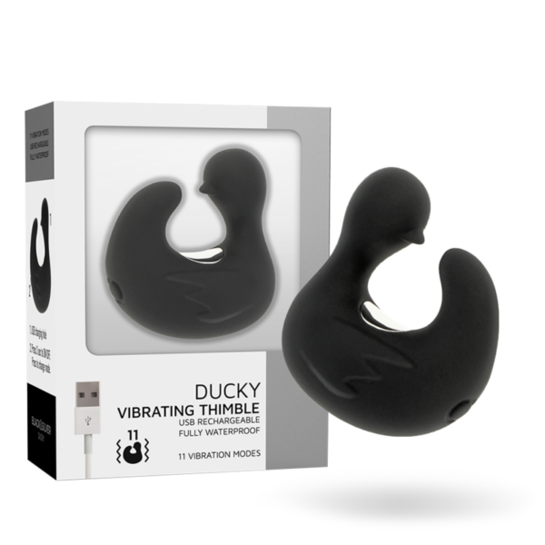 Black & Silver Duckymania — Finger Vibrator, Rechargeable — Clitoral Stimulators — view 8