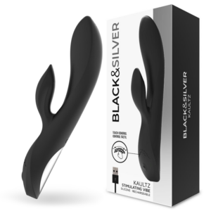 Black & Silver Kaultz — Rabbit Vibrator, Rechargeable — G-Spot Vibrators — view 2