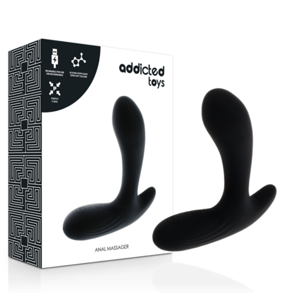Addicted Toys — Prostate Vibrator, Rechargeable, Black — Anal — view 2