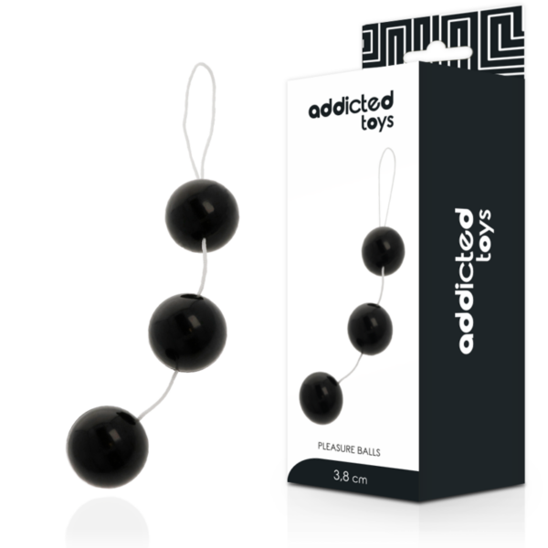 Addicted Toys Pleasure Balls — Anal Beads, Black — view 3
