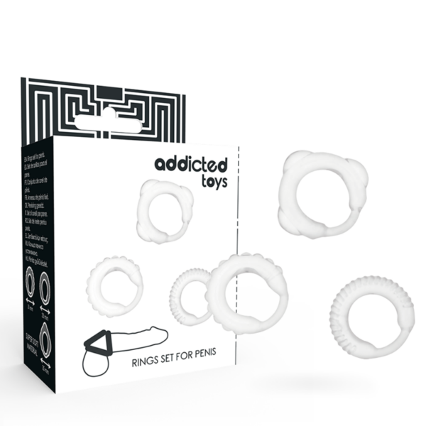 Addicted Toys — Cock Ring Set, Clear — Classic Cock Rings — view 4