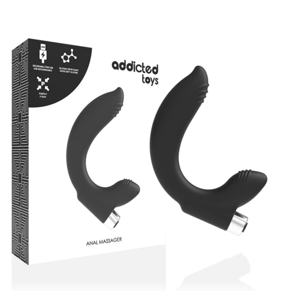 Addicted Toys Model 7 — Prostate Vibrator, Rechargeable, Black — Anal — view 6