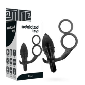 Addicted Toys Double — Vibrating Butt Plug, Cock Ring — Anal — view 2