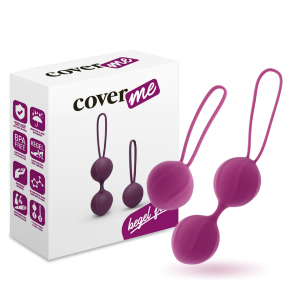 Coverme Pelvic Trainer — Kegel Balls, Silicone, Lilac — Ben Wa Balls