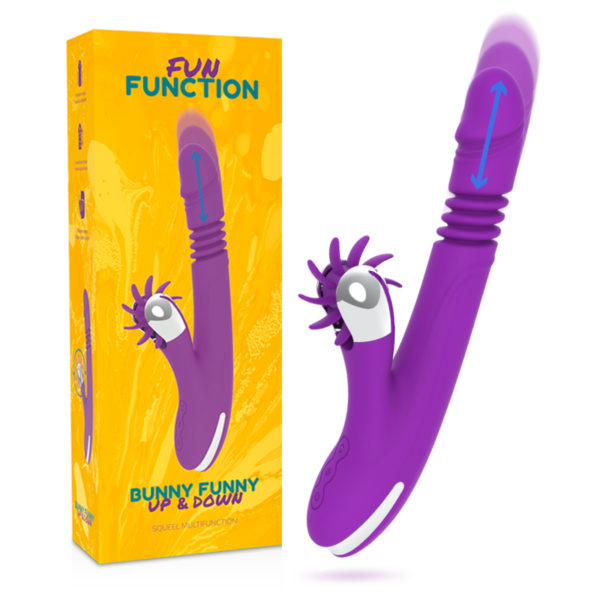 Fun Function Bunny Funny Up and Down 2.0 — Thrusting Vibrator — Clitoral Stimulators