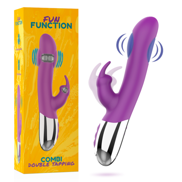 Fun Function Combi Double Tapping — Rabbit Vibrator, Waterproof — Clitoral Stimulators
