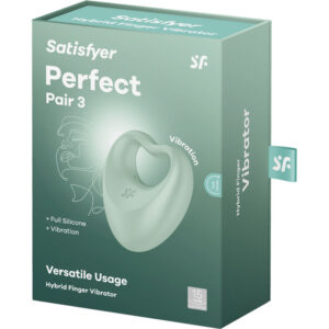 Satisfyer Perfect Pair 3 — Vibrating Cock Ring, Green — Couples — view 2