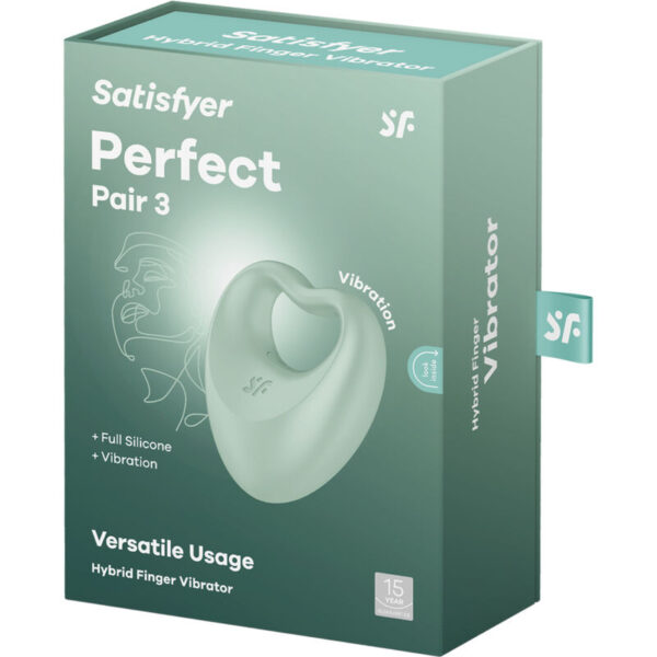 Satisfyer Perfect Pair 3 — Vibrating Cock Ring, Green — Couples — view 2