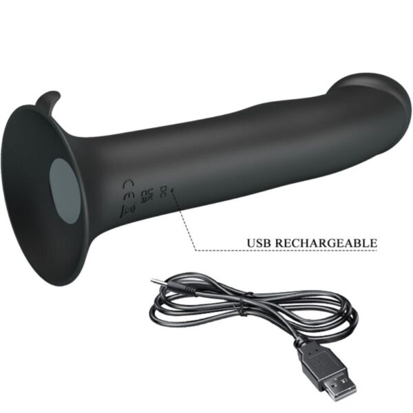 Pretty Love Murray — Vibrating Dildo, Suction Cup, Black — G-Spot Dildos — view 11