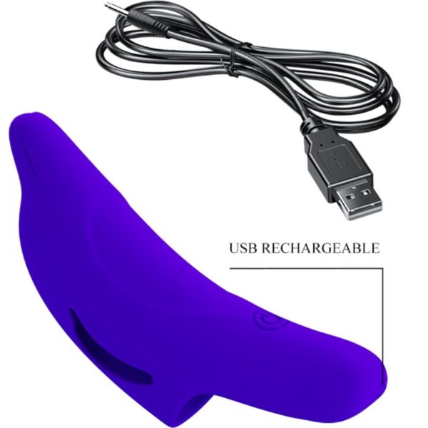 Pretty Love Delphini — Finger Vibrator, Rechargeable, Dark Blue — Clitoral Stimulators — view 9