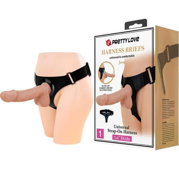 Pretty Love Jerry — Strap-On Dildo, Natural — Non-Vibrating Harnesses — view 10