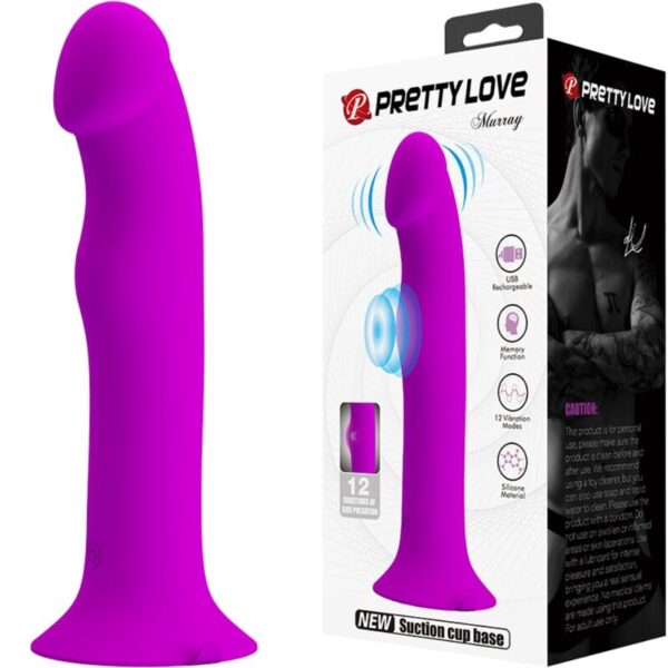 Pretty Love Murray — Vibrating Dildo, Suction Cup, Purple — G-Spot Dildos — view 3