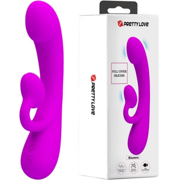 Pretty Love Sincere — Rabbit Vibrator, Rechargeable, Purple — G-Spot Vibrators — view 9