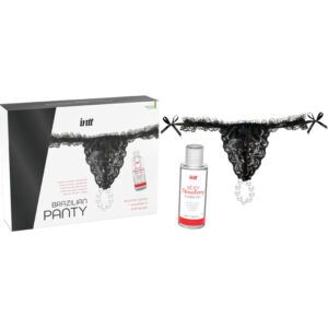 INTT Brazilian Pearl Panty — Thong, Black — Lubes — view 4