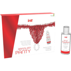 INTT Brazilian Pearl Panty — Thong, Red — Lubes — view 2