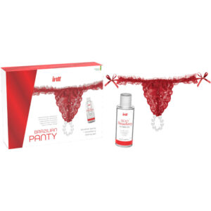 INTT Brazilian Pearl Panty — Thong, Red — Lubes — view 3