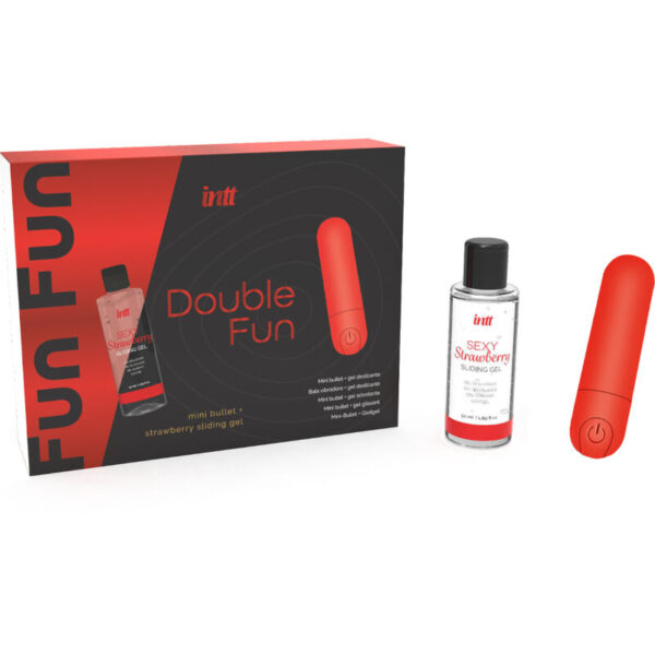 INTT Double Fun — Bullet Vibrator, Rechargeable, Red — Massage Kits & Gift Sets — view 3