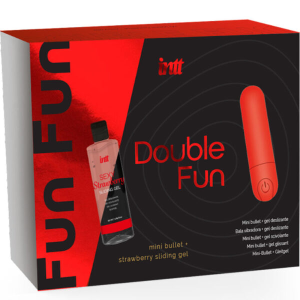 INTT Double Fun — Bullet Vibrator, Rechargeable, Red — Massage Kits & Gift Sets