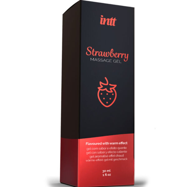 INTT — Massage Gel, 30 ml, Strawberry — Edible Massage Oils — view 2