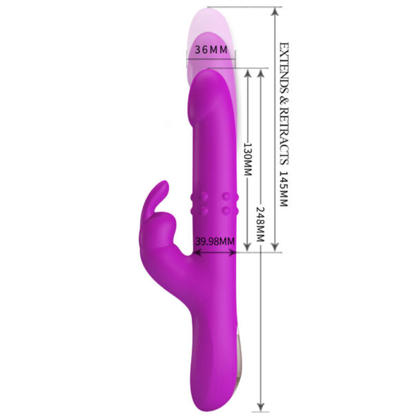 Pretty Love Reese — Rabbit Vibrator, Rechargeable, Purple — Rabbit Vibrators — view 5