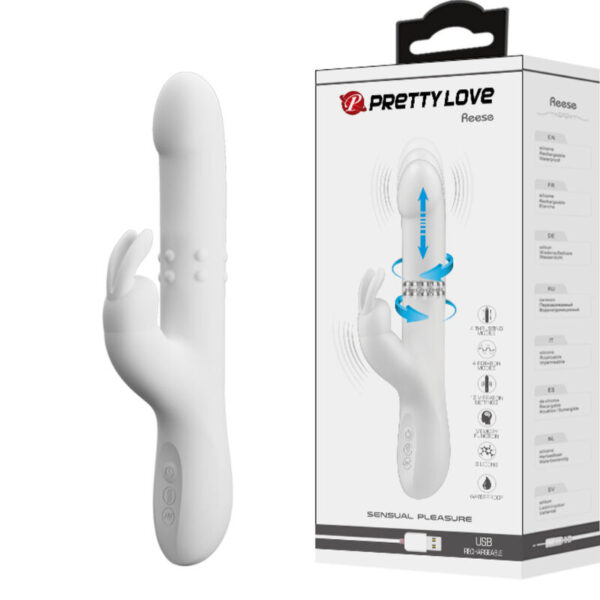 Pretty Love Reese — Rabbit Vibrator, Rechargeable, Silver — Rabbit Vibrators — view 2