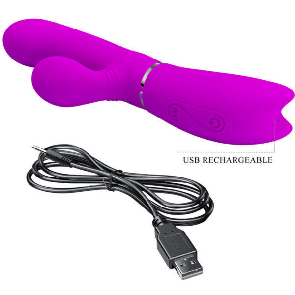 Pretty Love — Rabbit Vibrator, Rechargeable, Purple — Rabbit Vibrators — view 6