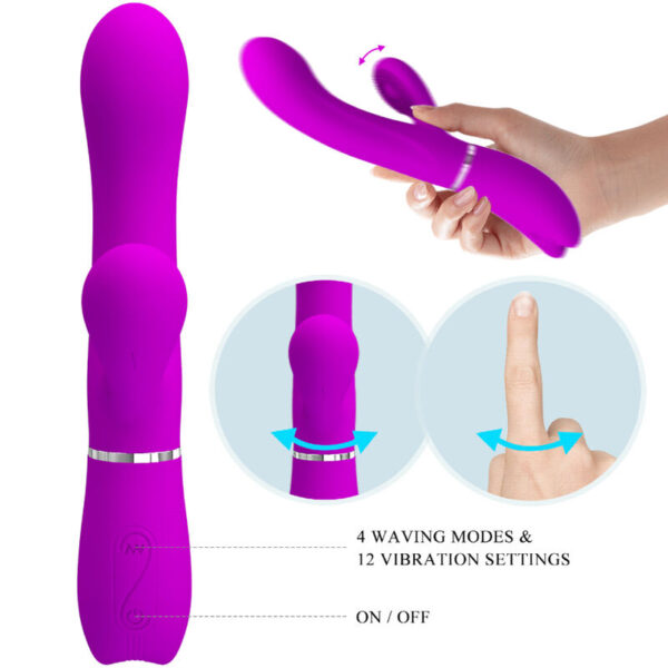 Pretty Love — Rabbit Vibrator, Rechargeable, Purple — Rabbit Vibrators — view 5
