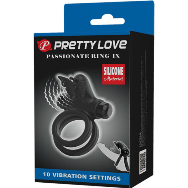 Pretty Love — Vibrating Cock Ring, Silicone, Butterfly — Cock Rings — view 8